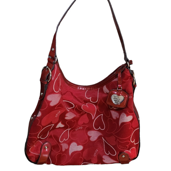 XOXO Bags Xoxo Jacquard Fabric Hobo Bag Pink And Red Poshmark
